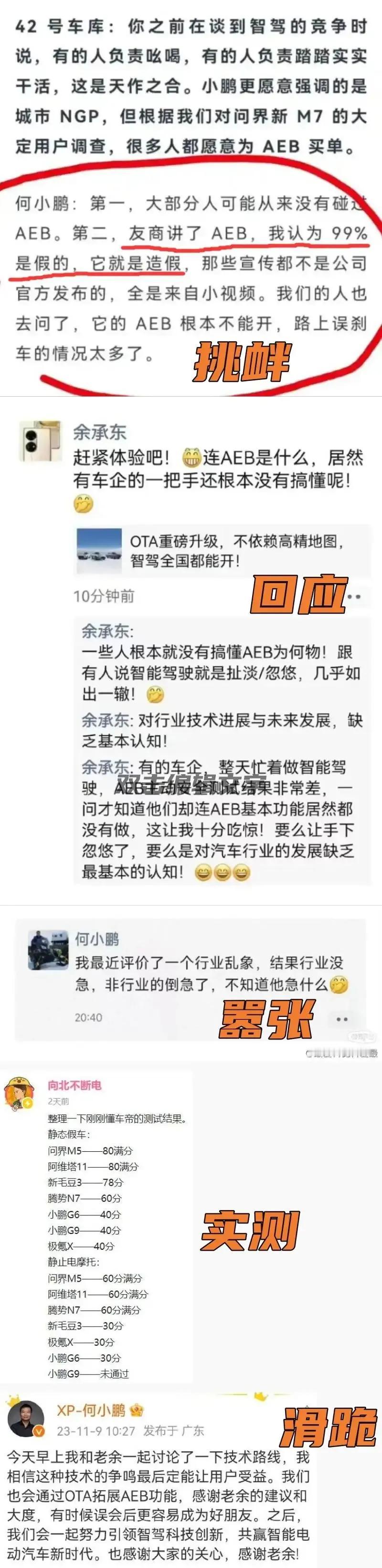 网友：如果有后悔药，时光机，小鹏还会做出同样的选择么？

如果去年不去碰瓷华为，