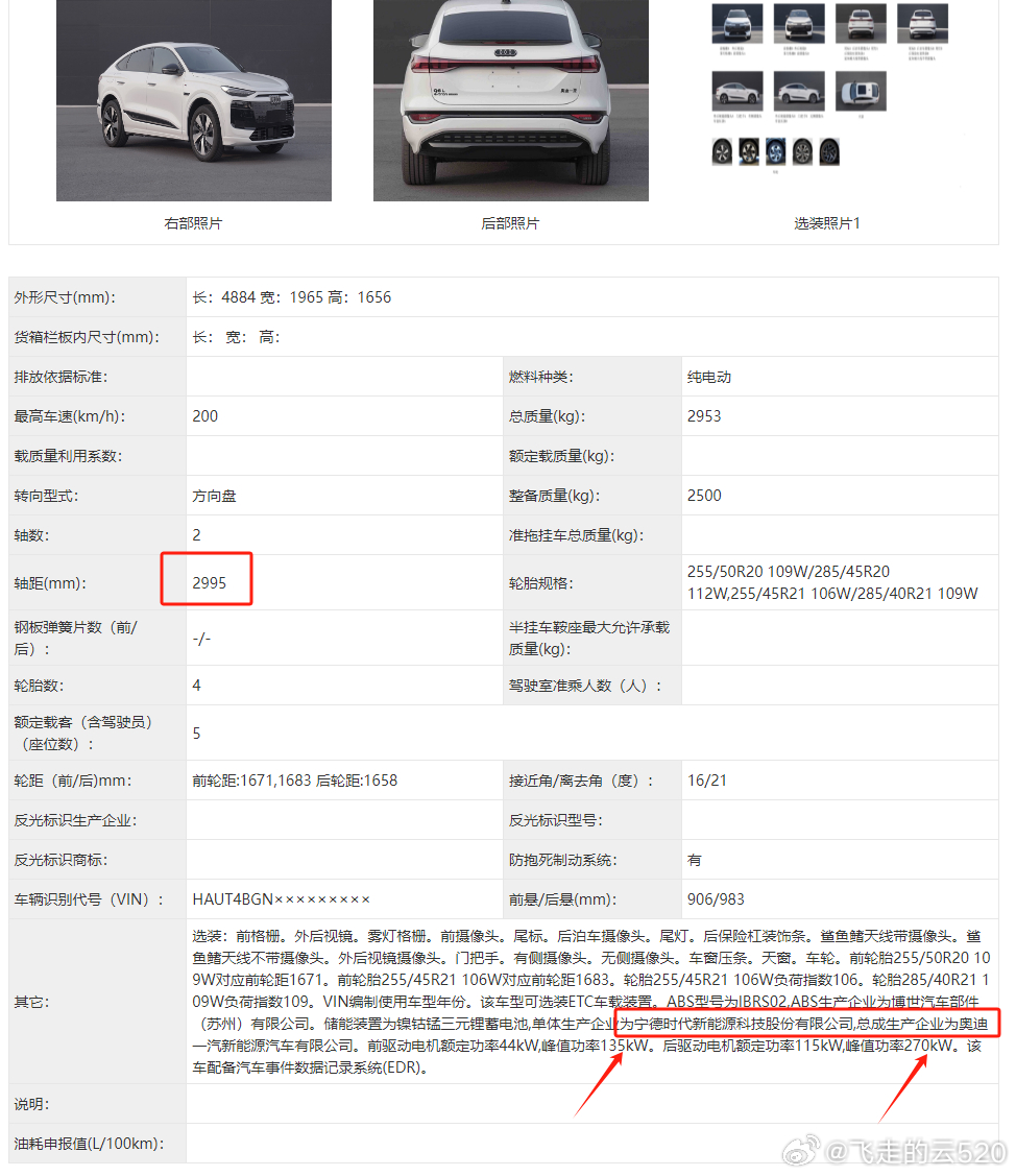 奥迪一汽新能源汽车有限公司不再是“一汽奥迪”带来了Q6L E-TRON，4.88