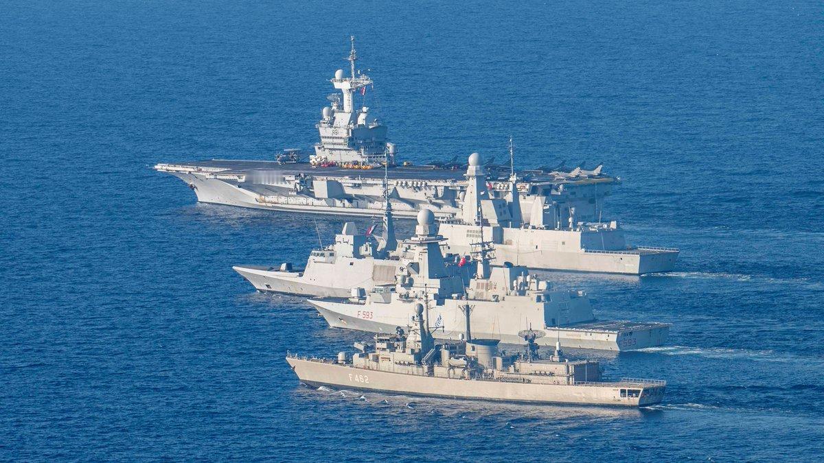 戴高乐航母打击大队#中外舰闻# ​​​