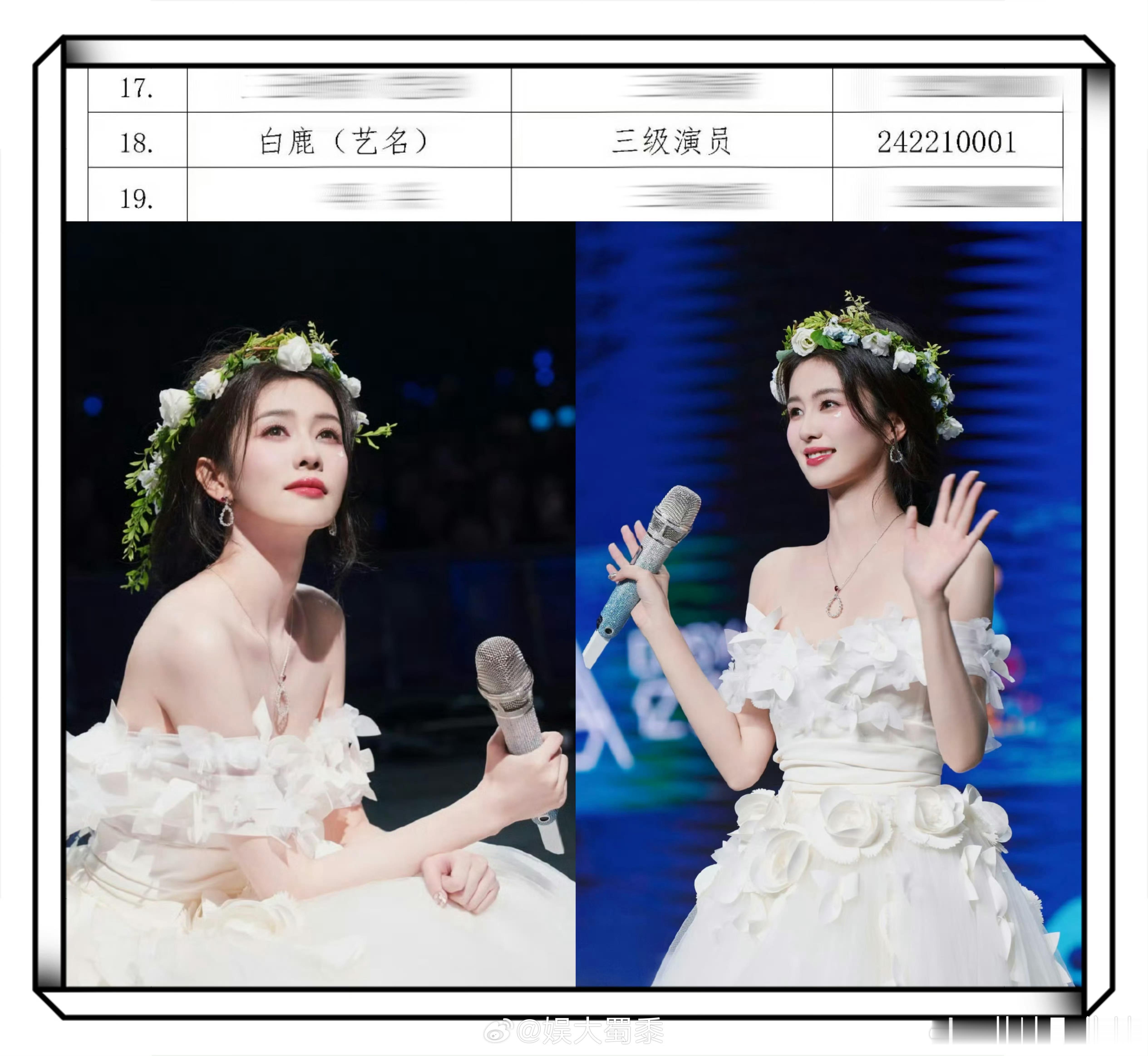 白鹿获三级演员职称 白鹿被评为三级演员了，什么水平？ 