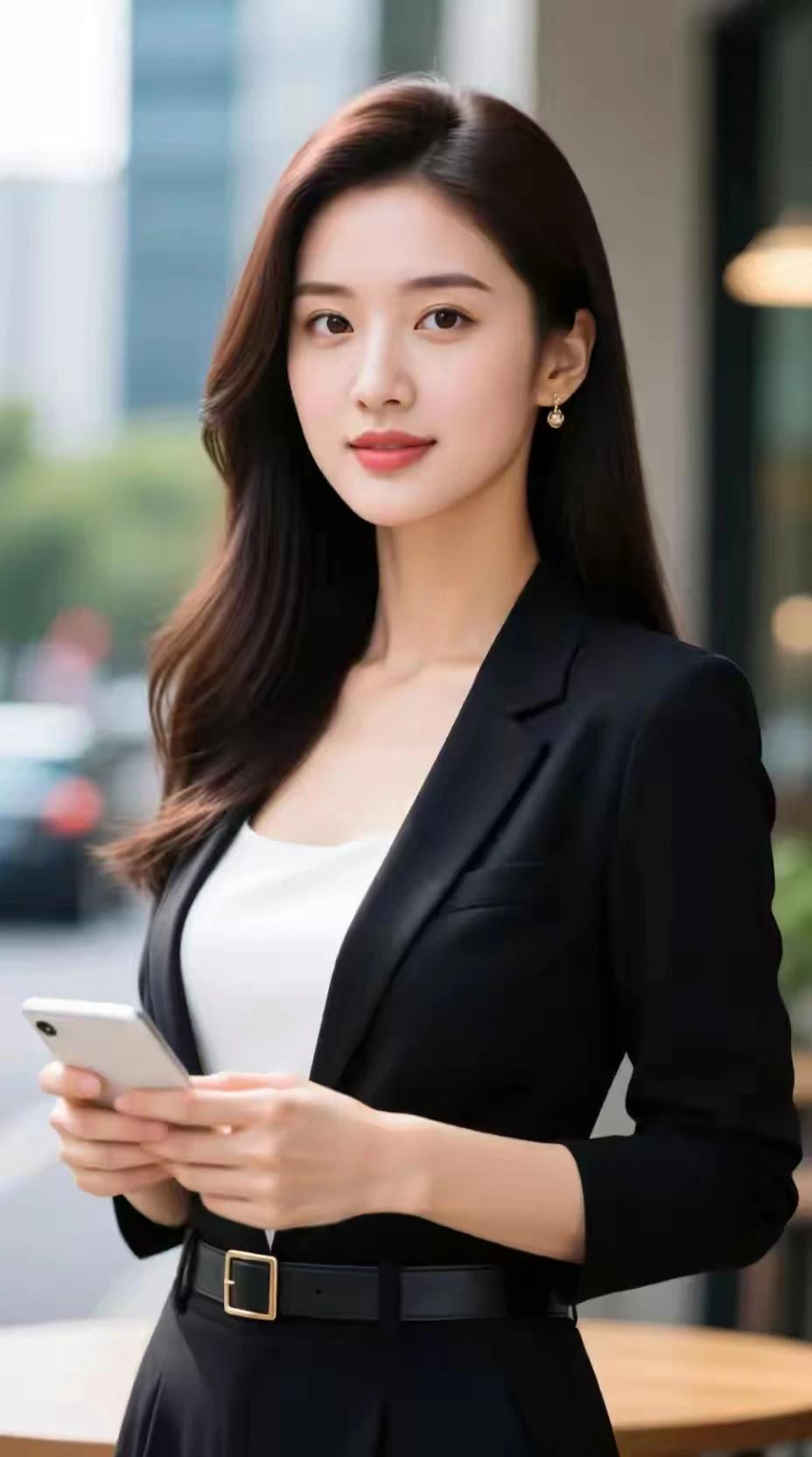 职场女性，职场之花。
知性优雅，自信满满。
品貌兼优，精明强干。
上得厅堂，下得