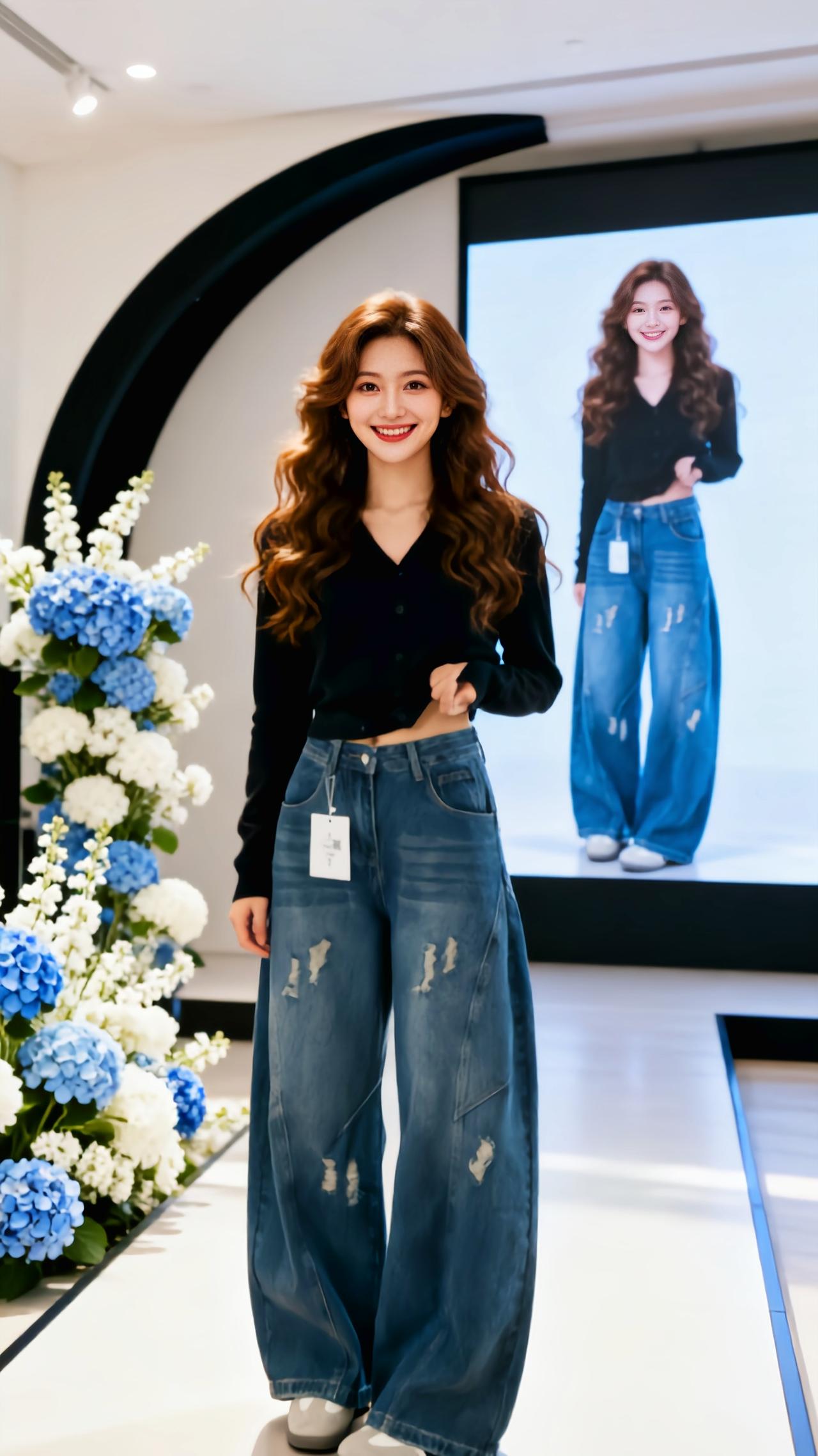 牛仔裤穿搭 牛仔裤yyds 牛仔裤 直筒显瘦秀场同款长裤 牛仔裤搭配