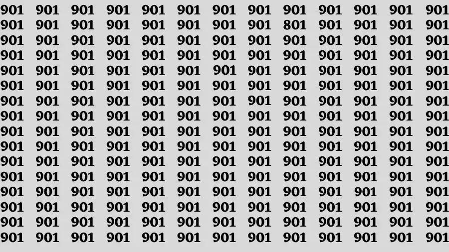 仔细观察这张布满 “901” 的图片，在众多 “901” 里，藏着唯一的 “80