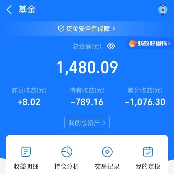 我就是那个占小便宜吃大亏的傻瓜！
2021年的2月份，支付宝里面的基金搞了一大堆