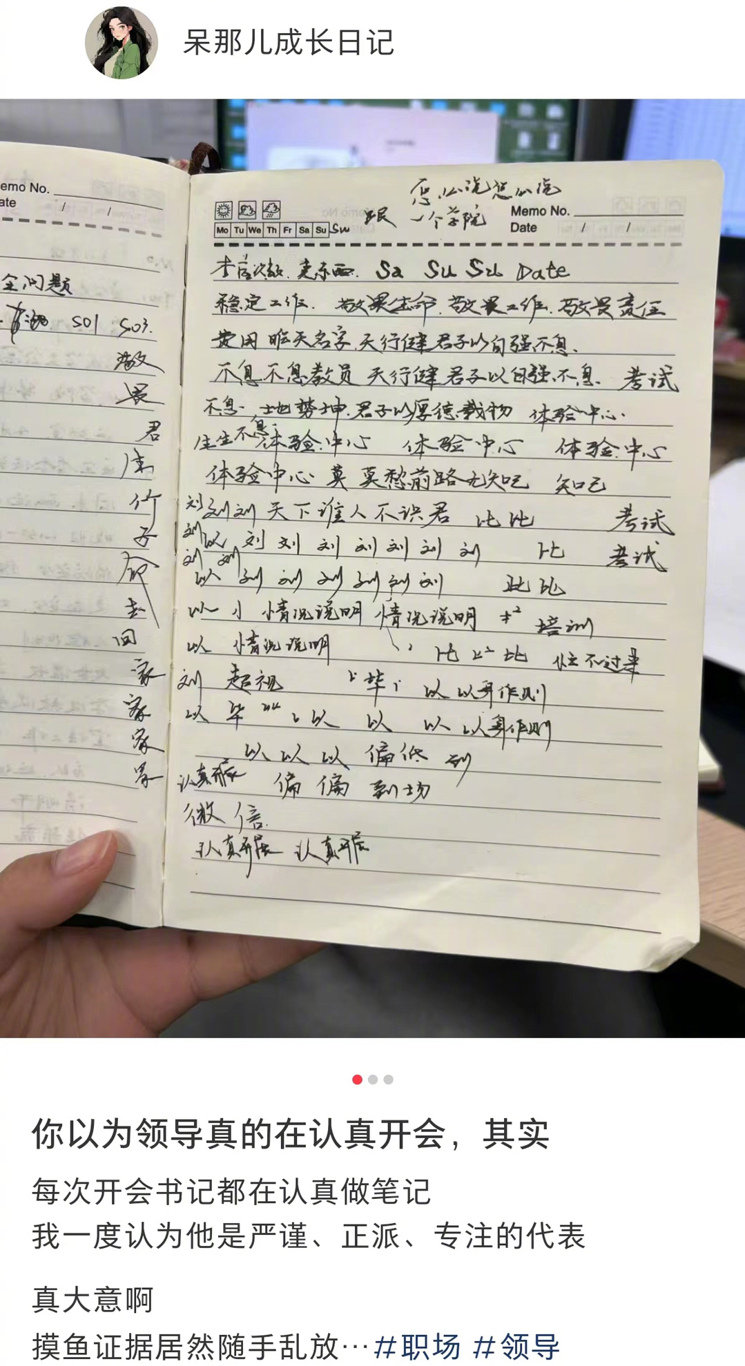 领导开会也在假装认真 ​​​