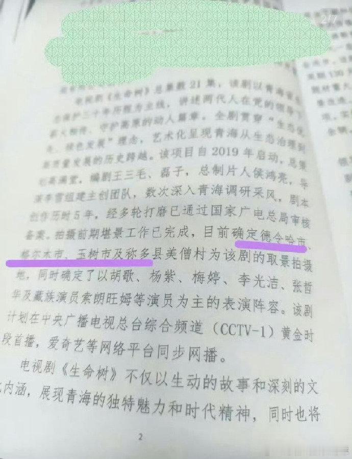 胡歌确定出演生命树梅婷李光洁这对‘老搭档’又双叒合作了！这波对手戏不得火花四溅？