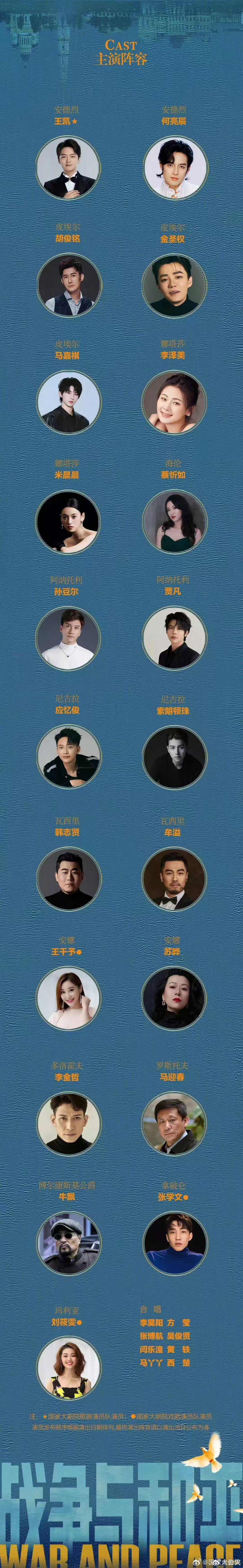 马嘉祺 音乐剧  马嘉祺携手国家大剧院，打造原创音乐剧《战争与和平》，月末即将揭