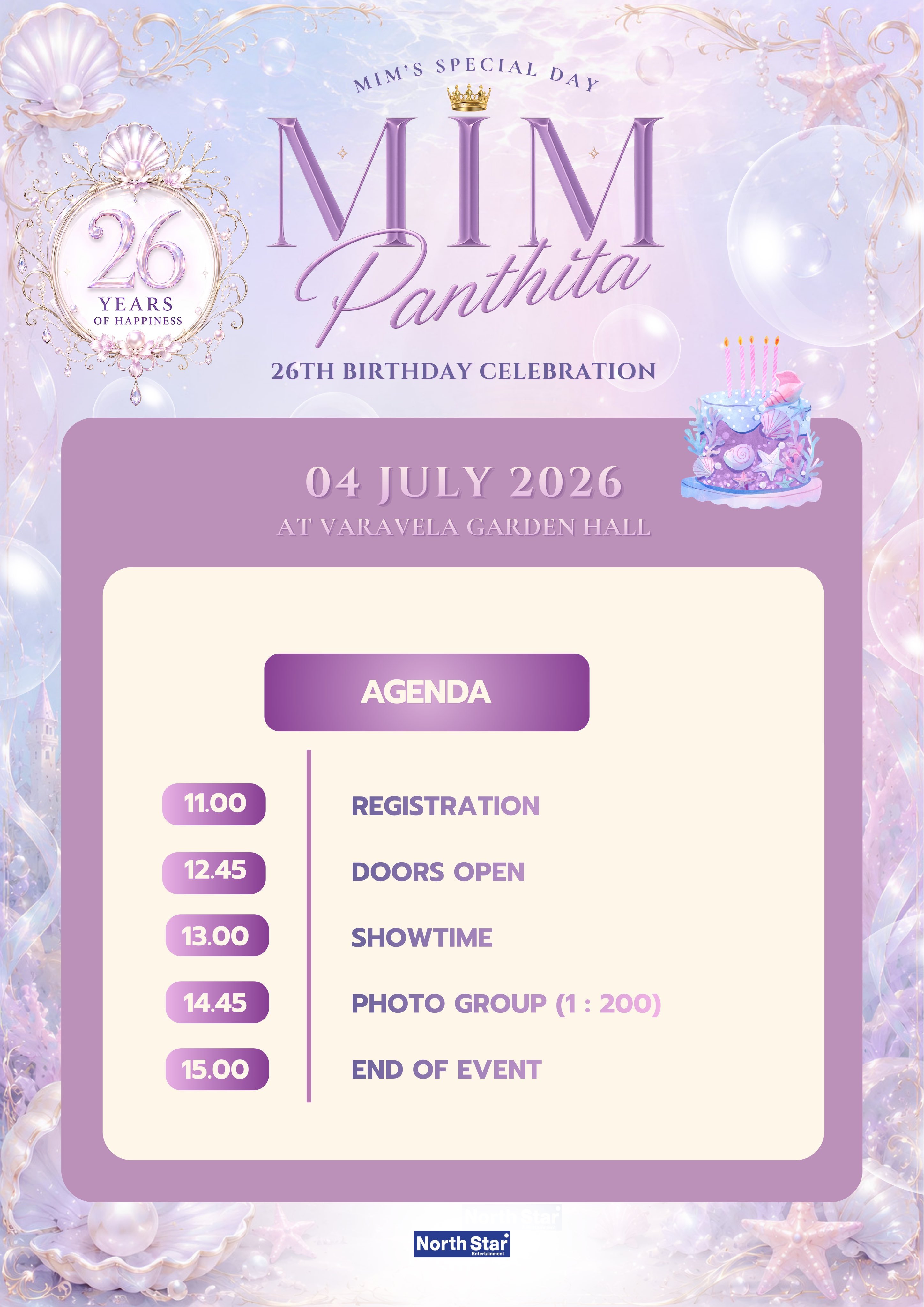 20260702 ｜北极星官方公告MIM Panthita 26岁生日庆祝活动日
