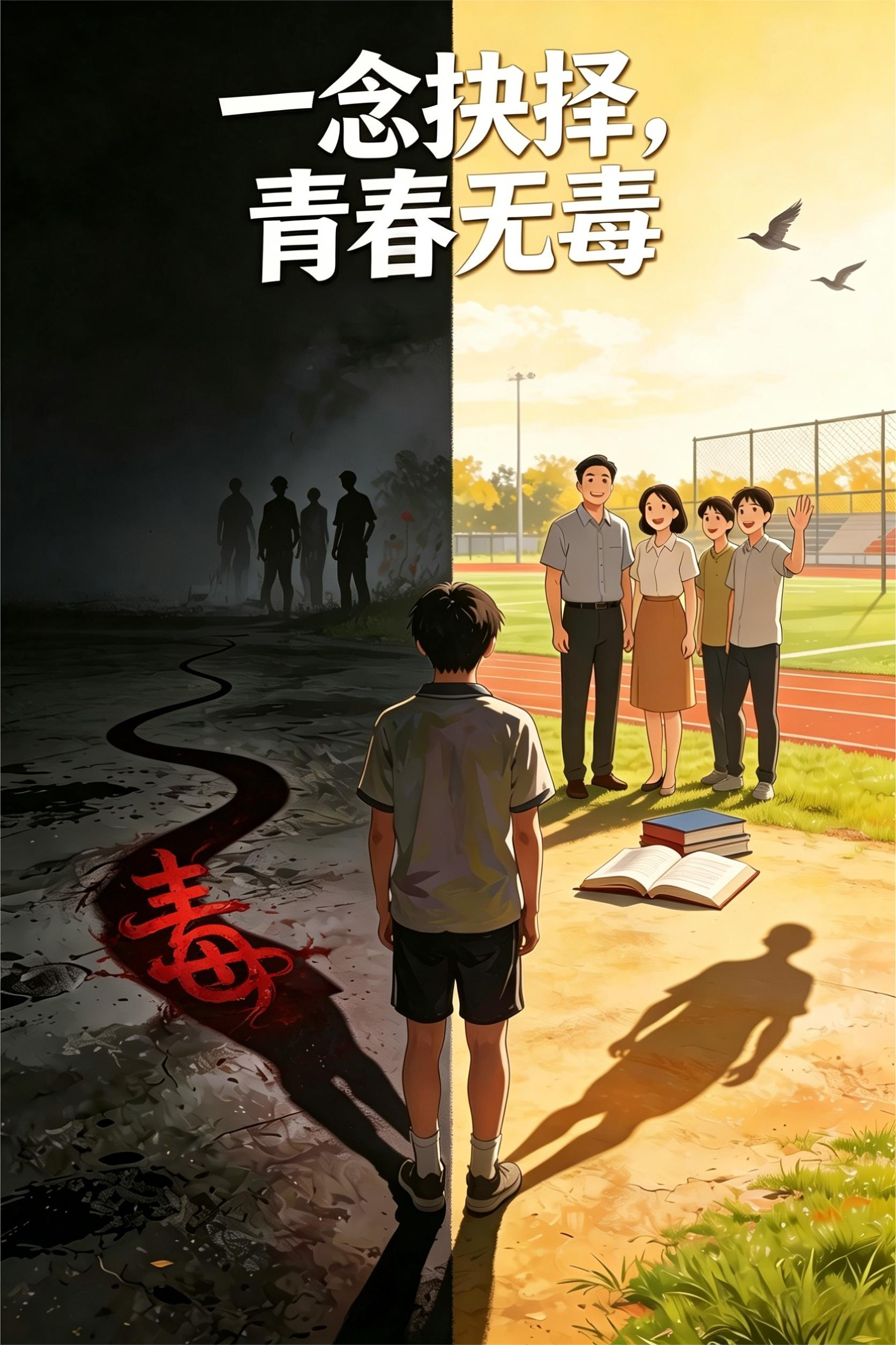 全民禁毒宣传月【一念抉择 青春无毒（湖北省禁毒办选送）】你我共参与 无毒向未来防