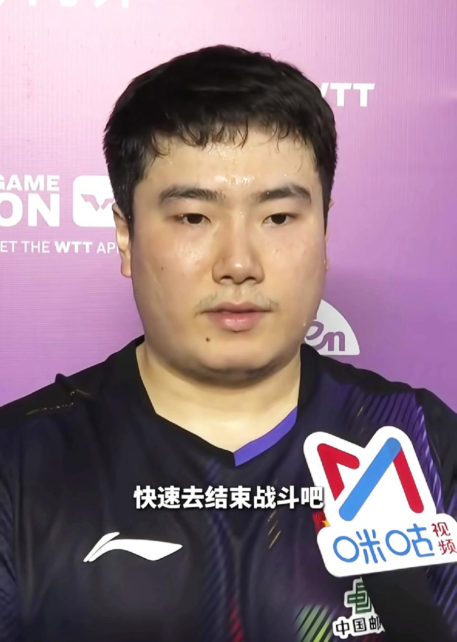 看看梁靖崑这满脸的汗，
就知道他这次有多拼了。
向鹏有一个擦边球，
甜甜第一时间