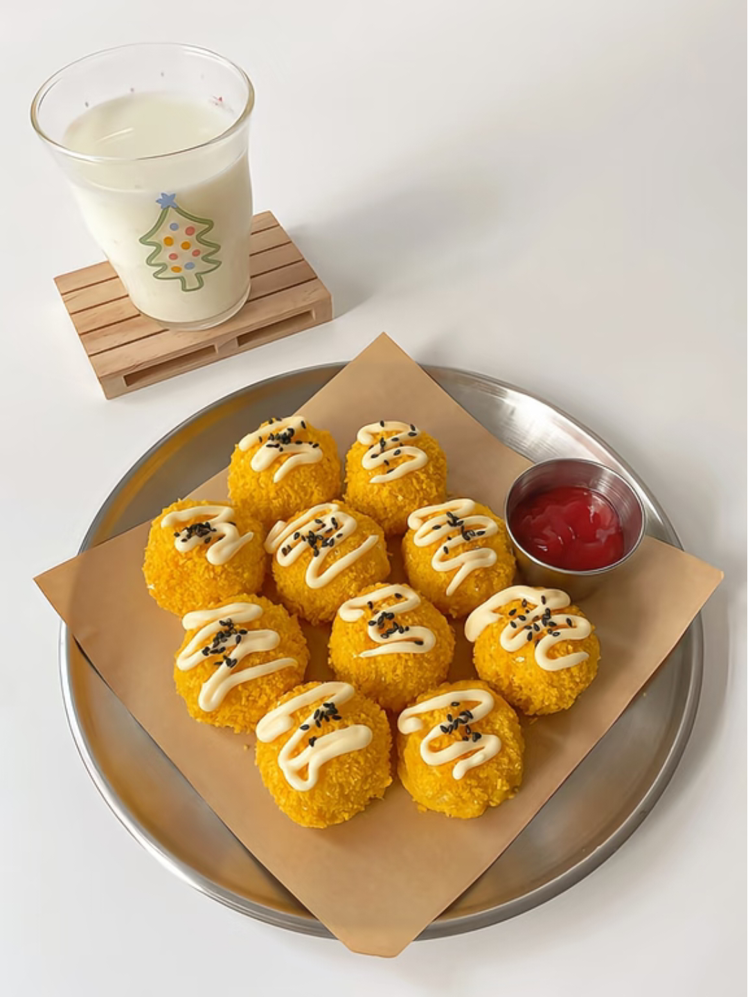 救命！这爆浆芝士土豆球外酥里糯，拉丝根本停不下来🧀谁能想到普通土豆也能做出惊艳