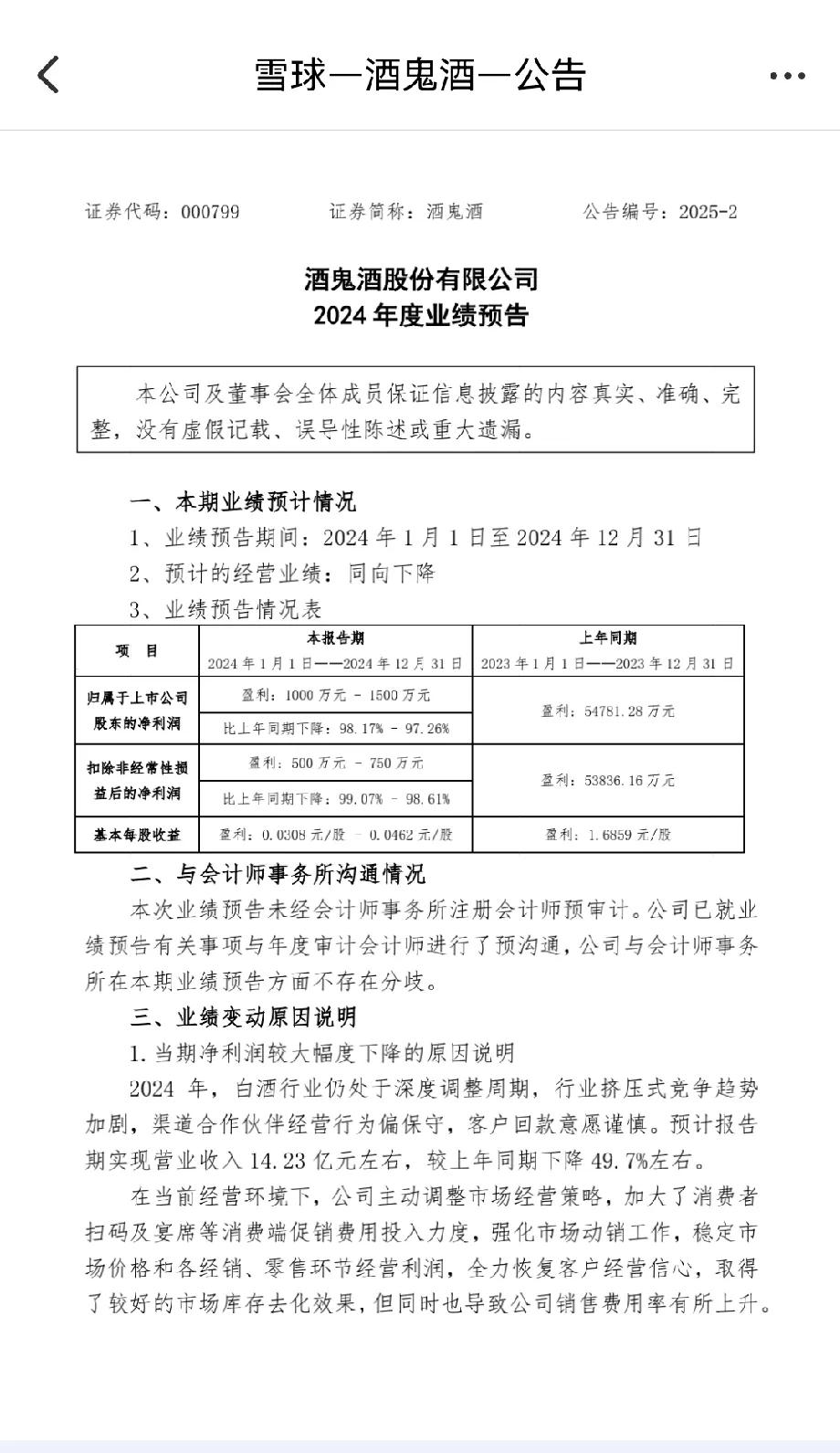 白酒股公布业绩。

酒鬼酒，舍得酒业公布业绩预报，酒鬼酒扣非净利润下跌98%，舍