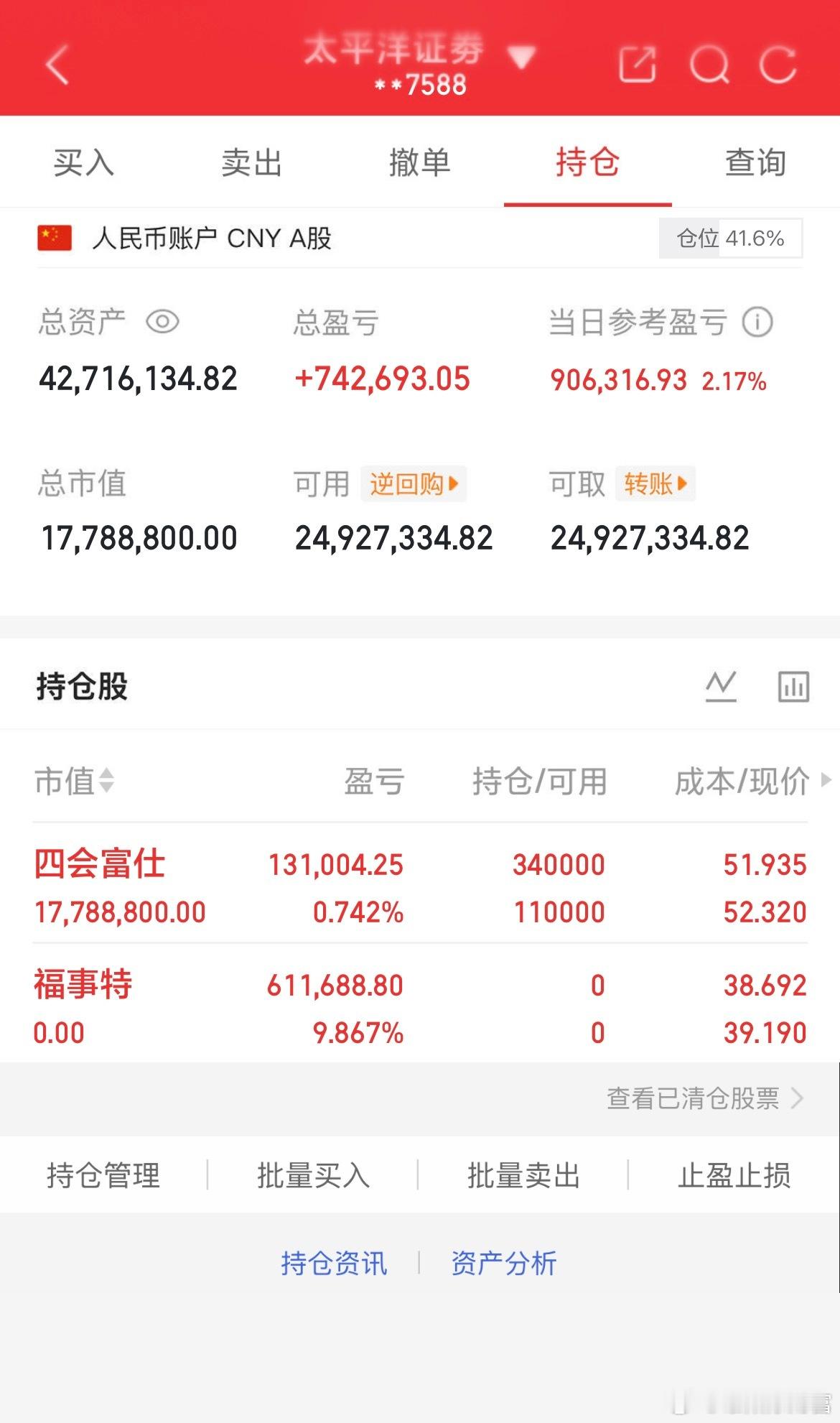 10月30记录已出：福事特当前持仓：四会稳步记录交易轨迹，稳扎稳打，不盲目冲动。