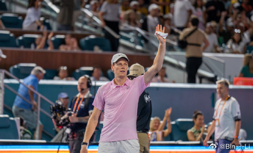 辛纳太稳定啦！延续连胜ATP1000迈阿密大师赛第三轮，2号种子辛纳以6-1/6