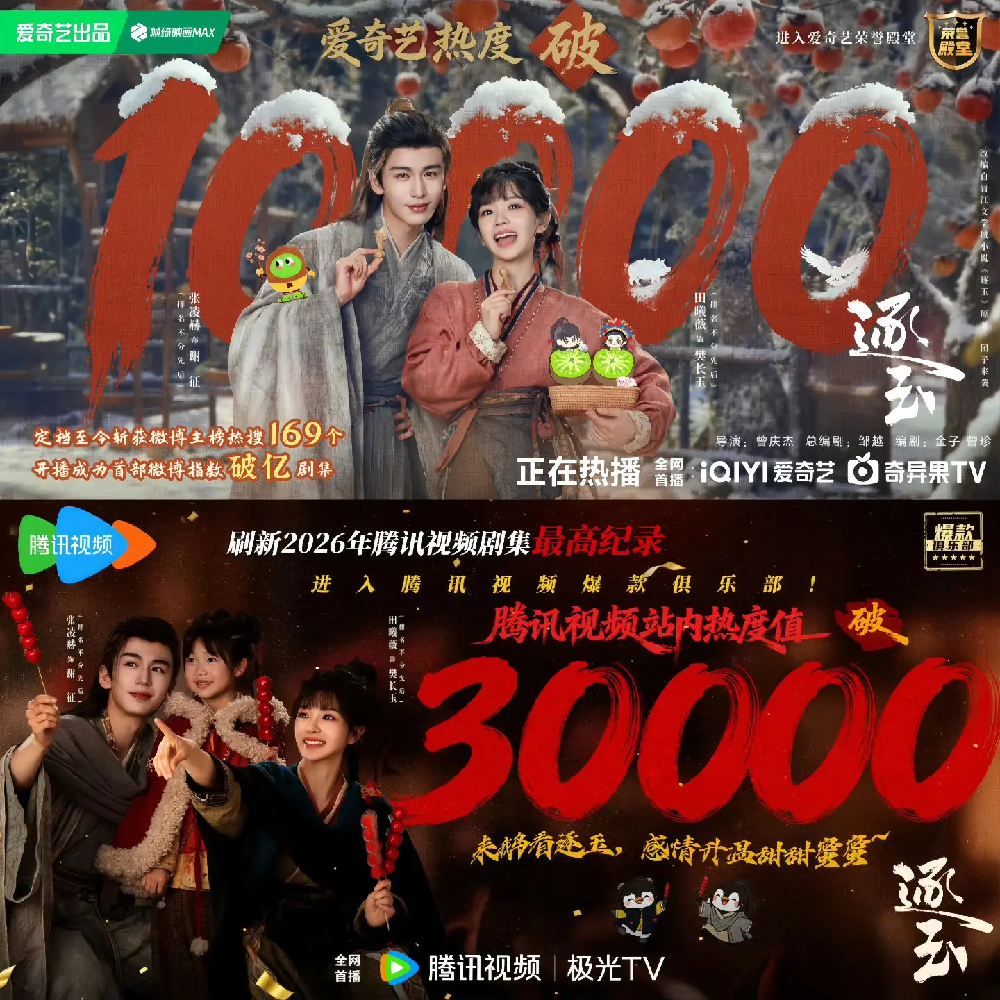 双平台破万剧集逐玉！