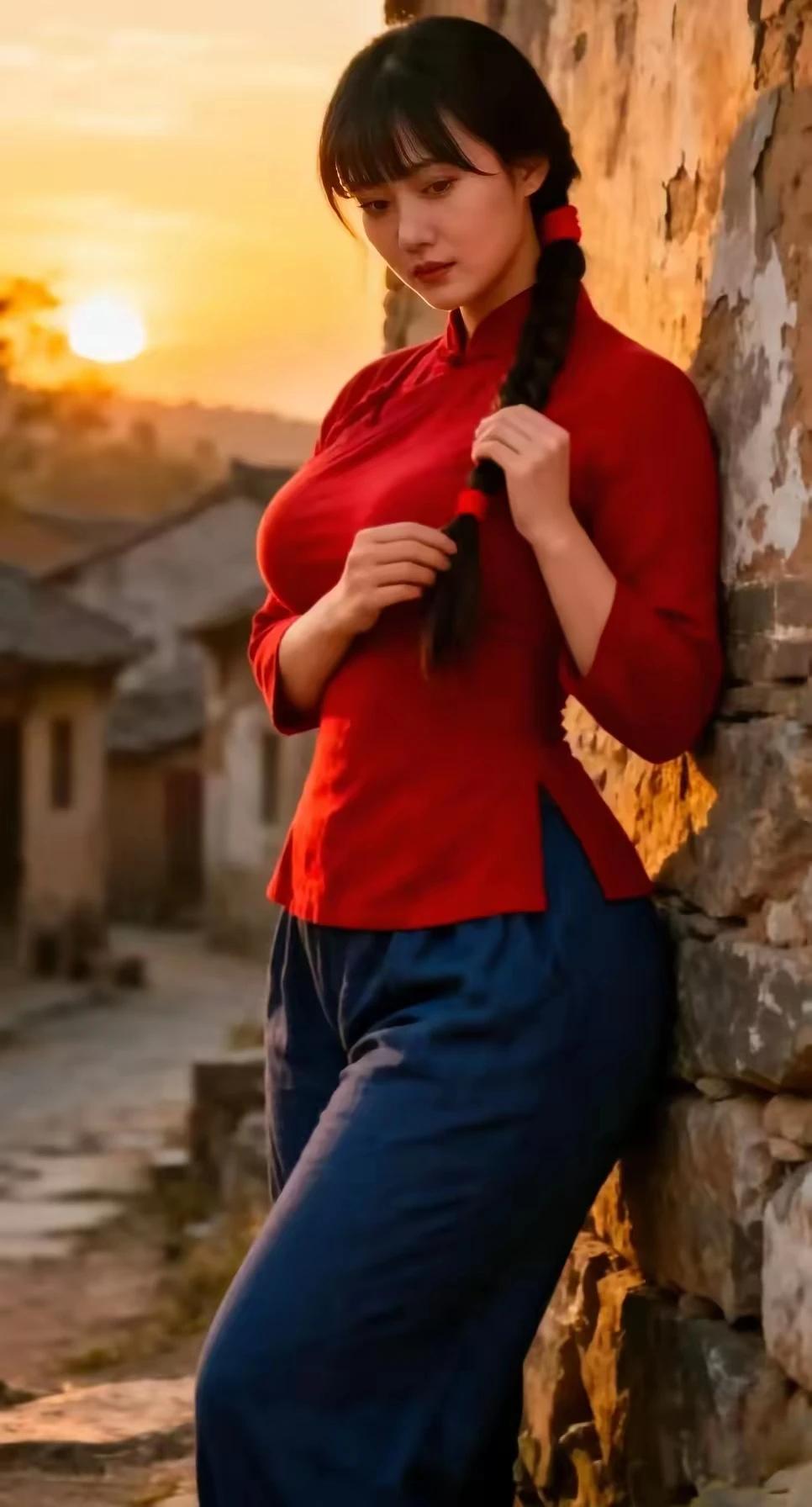 姑娘山村一枝花，
要价太高未出嫁。
有情无钱靠边站，
独享清欢宅在家。