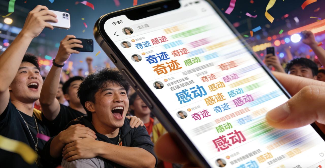 昨晚，当终场哨响，无数中国球迷的手机屏幕同时被刷爆。国足惊险晋级十八强赛，社交媒