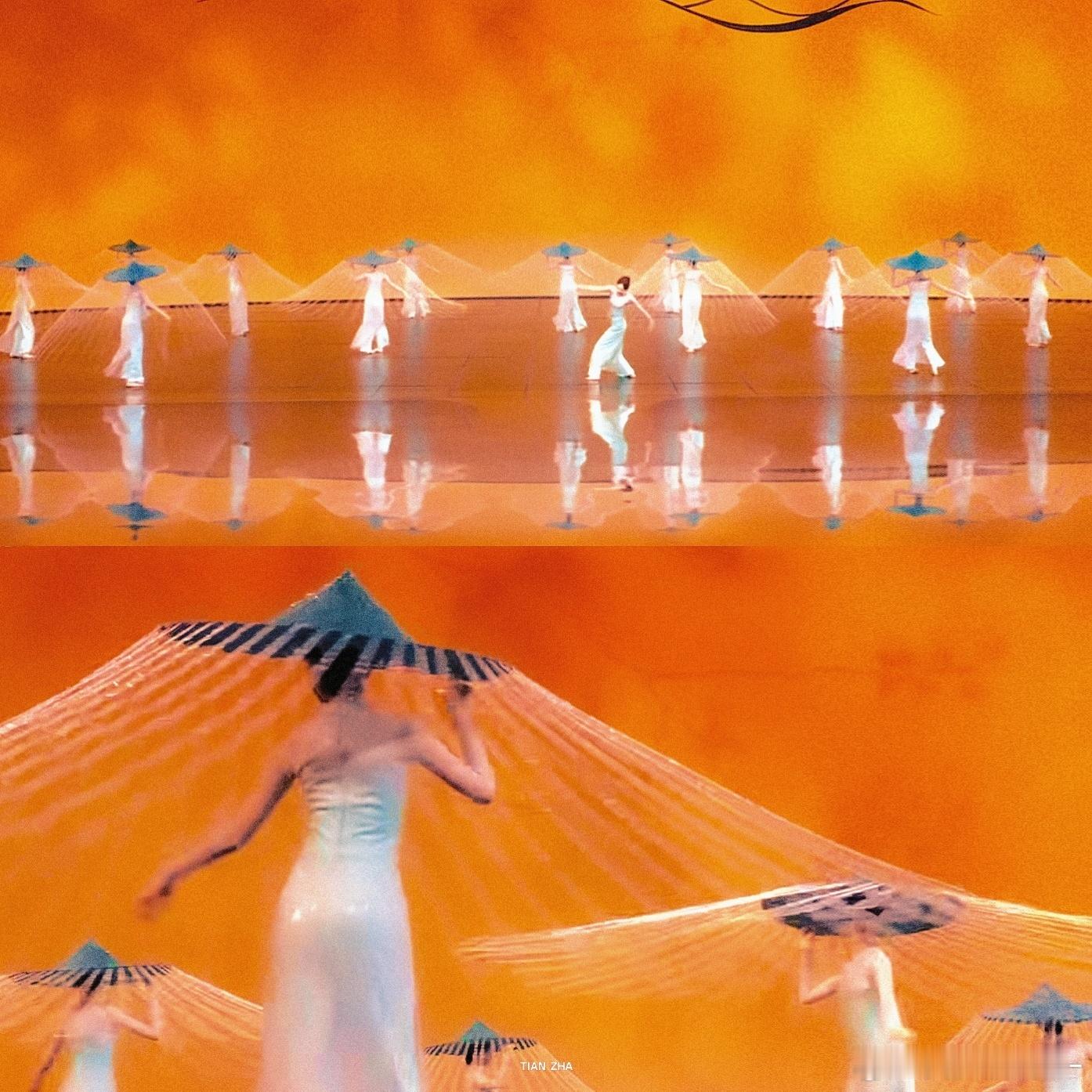 孟庆旸把雨跳成了诗 这就是东方美学的极致浪漫，孟庆旸的舞步轻盈灵动，仿佛化身春雨