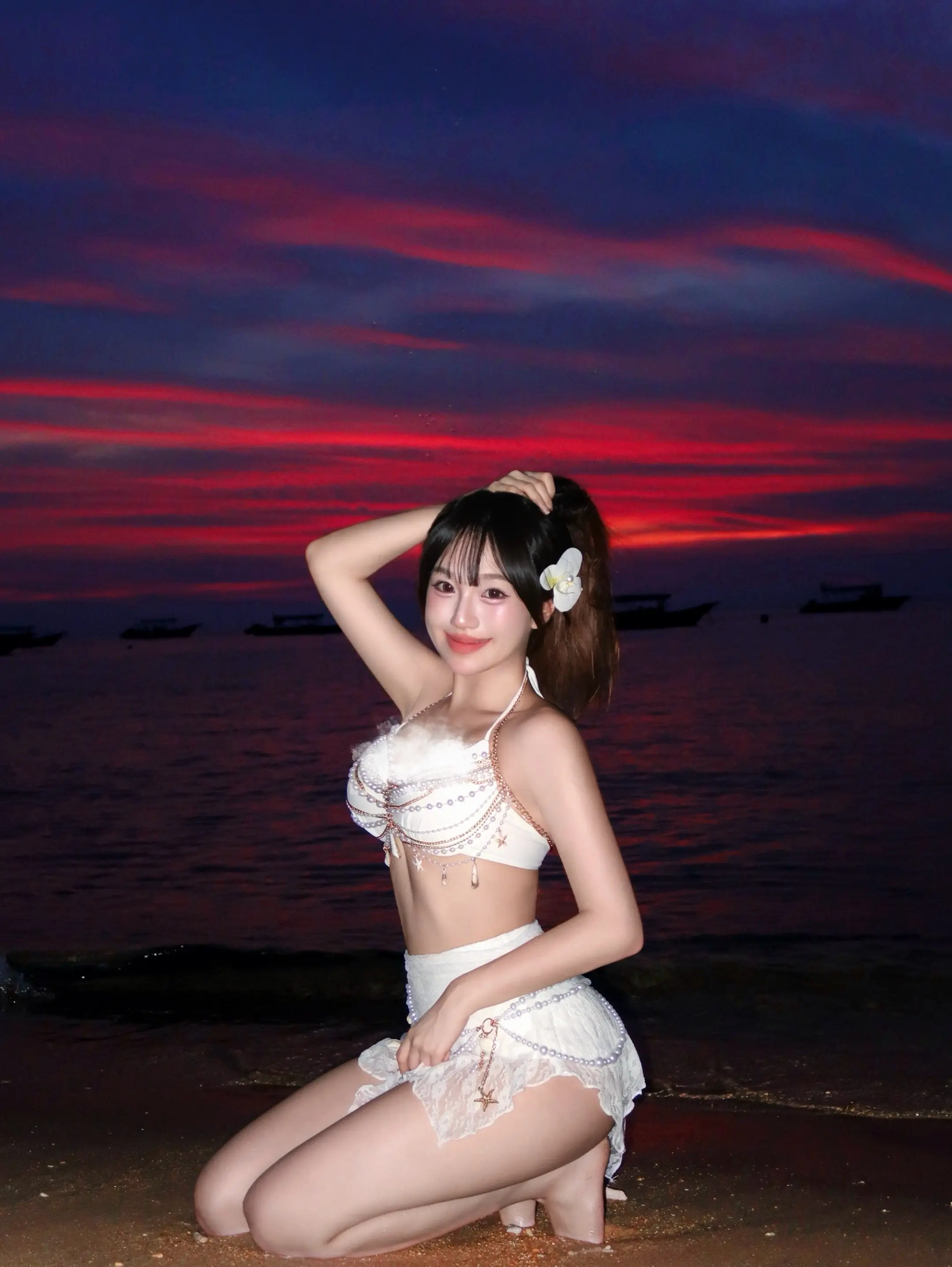 蓝调时刻 🌊🧜🏻‍♀️💦🫧🐚🥥🤍        正常海...