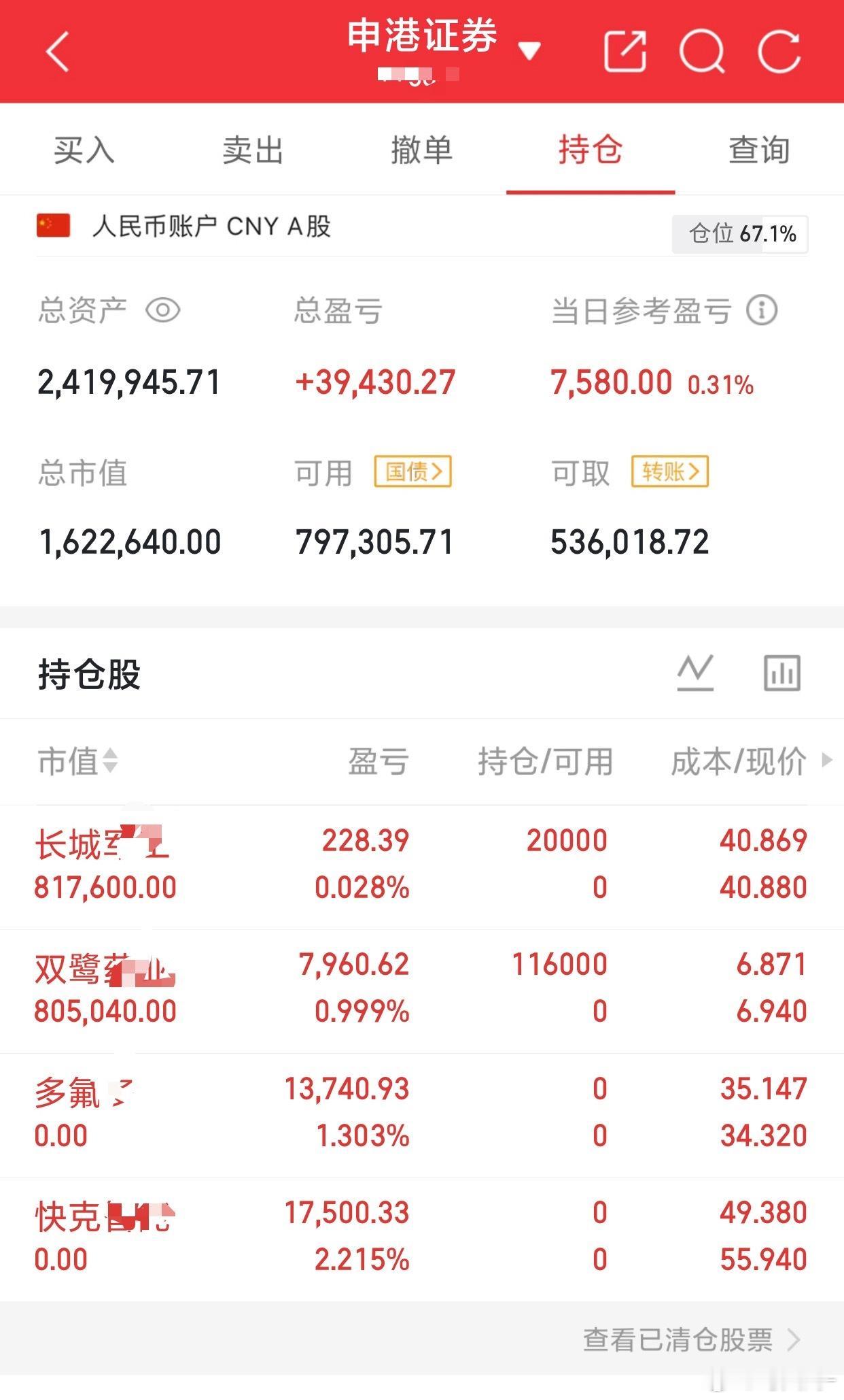 85个翻倍之旅：紧跟节奏持:下图  昨日尾盘进的快克出早飞了 化工是真得再等等 