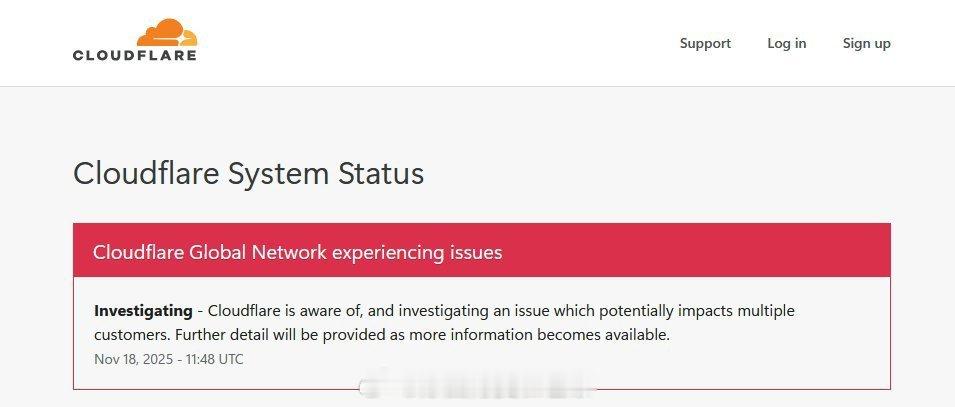 今天中午开始，X 就时好时坏！---今日中午，Cloudflare 遭遇了重大故