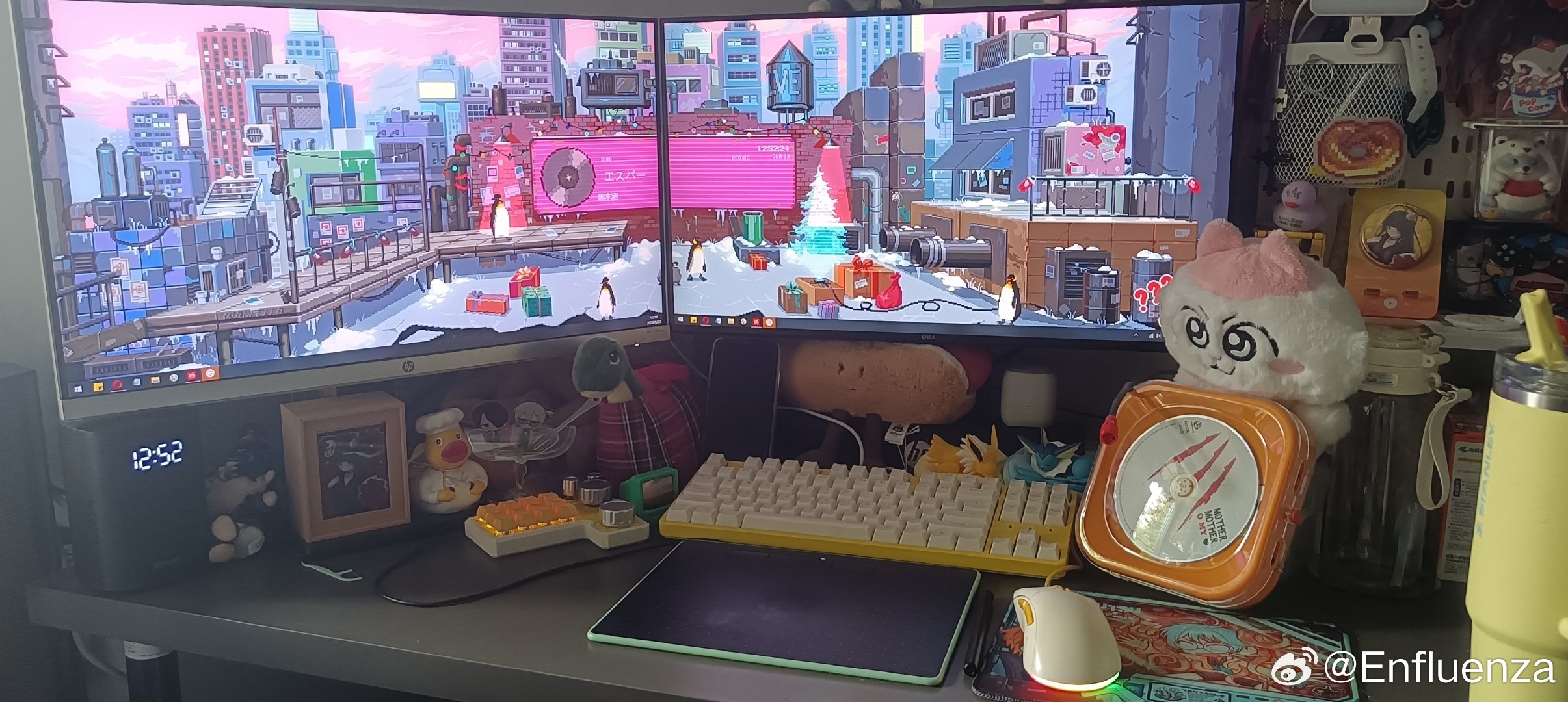 换了个能显示当前在放的歌的桌面好舒服 