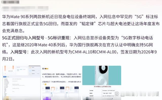 跟大家唠个事儿，今天刷到工信部电信设备进网许可信息，华为两款新机CMM-AL00