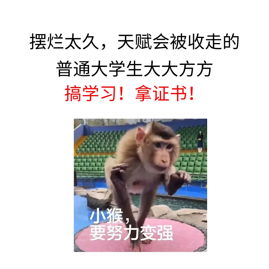 💯普通大学生大大方方搞学习！拿证书！
