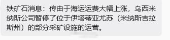 螺纹钢焦炭铁矿石[超话] 铁矿石的小作文是利好，不过要小心是短暂的，毕竟这种情况