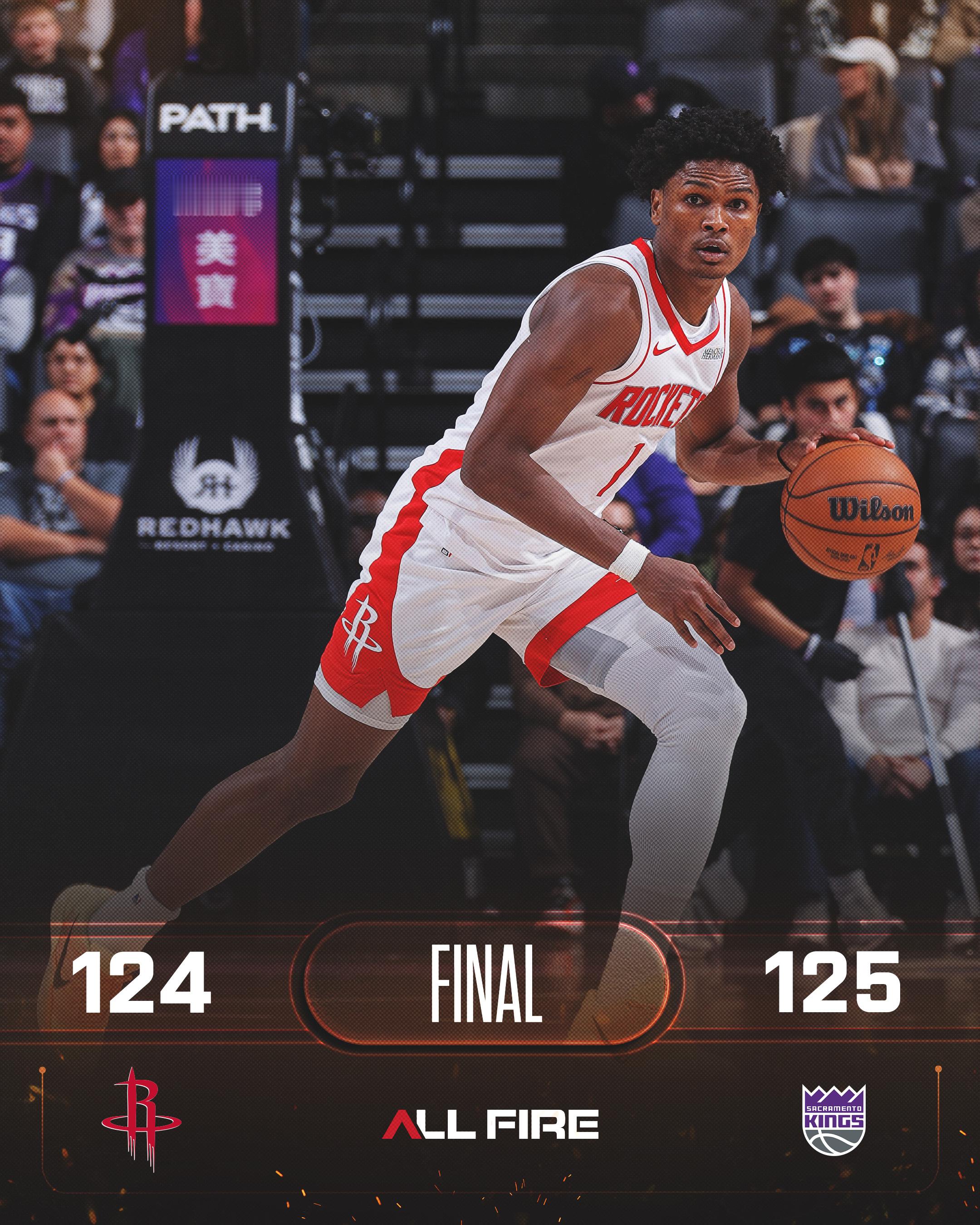 全场比赛结束！火箭123-125国王！杜兰特24分10板8助、申京28分6板3助