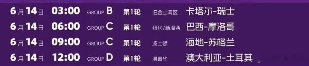 望月体育围观世界杯 6月14日世界杯赛程03:00B组首轮卡塔尔🆚瑞士06:0
