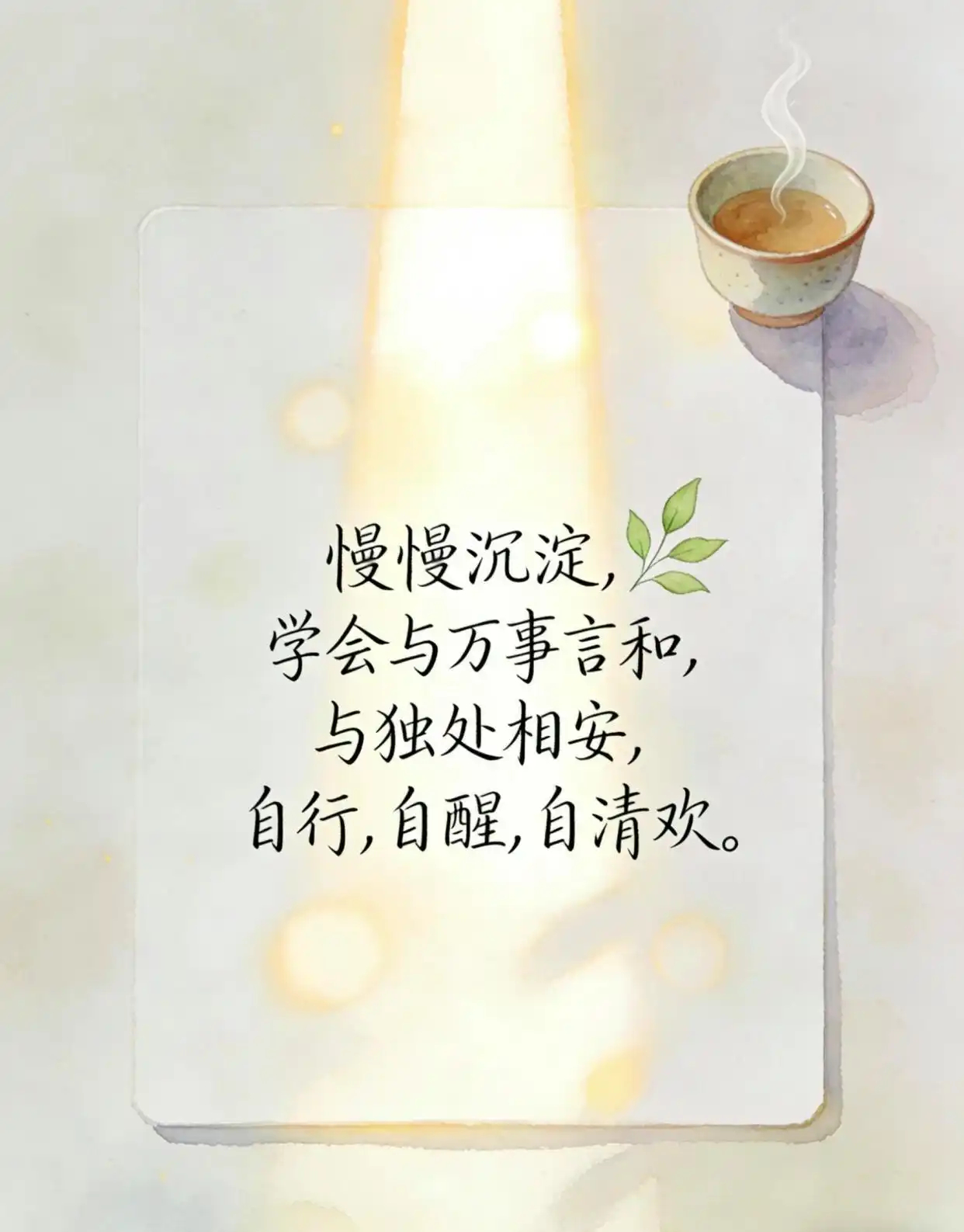 只有你学习到的东西，永远在你的口袋里，没人可以拿走的。人生是一场醒悟，人生是一场