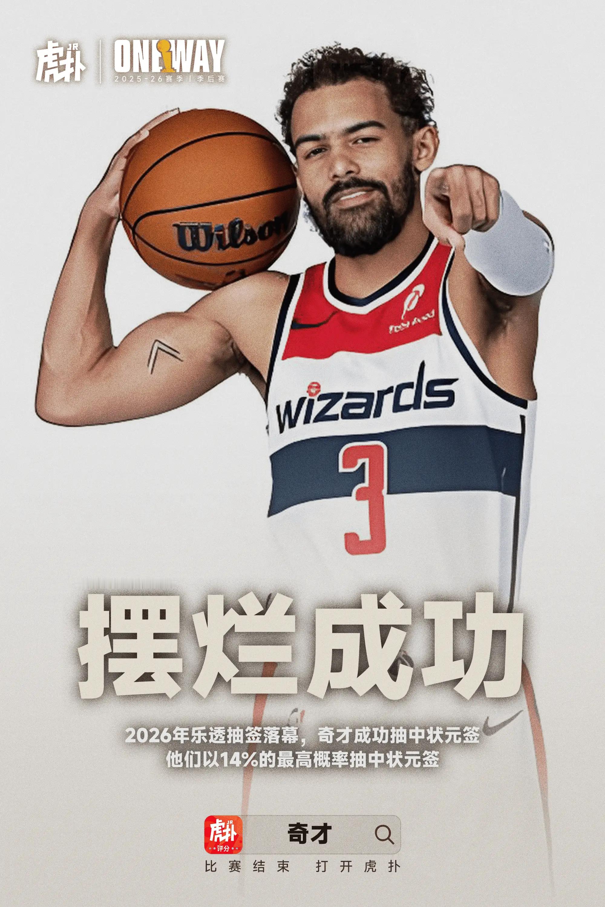 摆烂成功！奇才以最高概率14.0%获得状元签，状元+杨+浓眉，这阵容怎么样？今日
