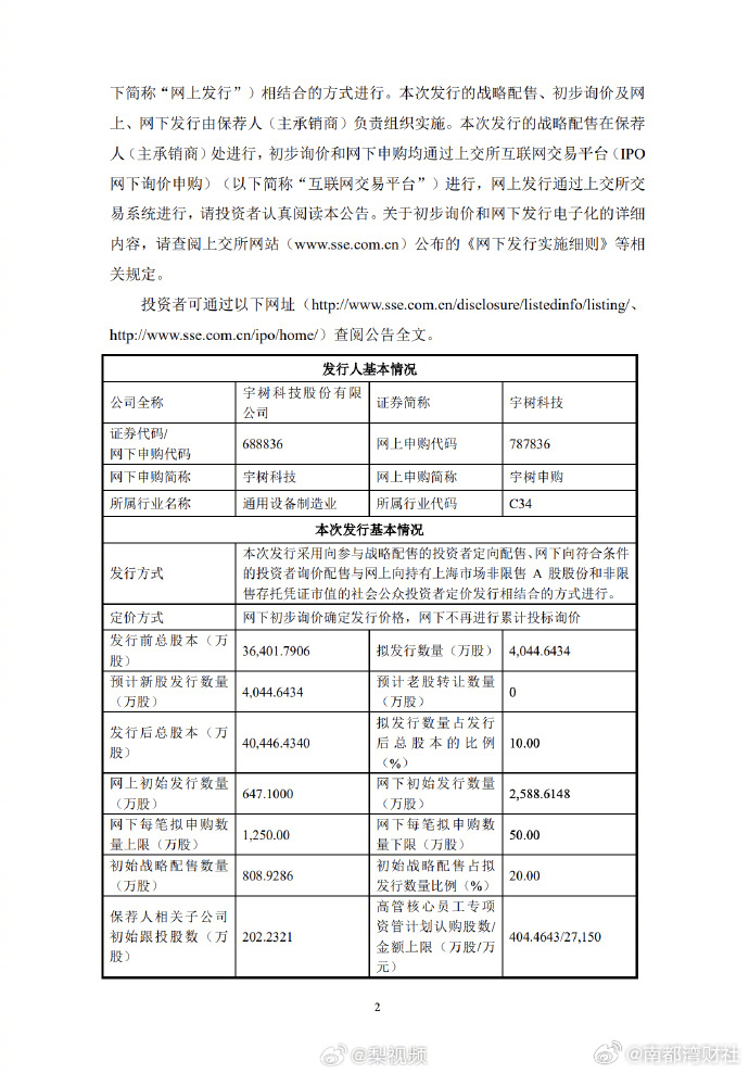 #宇树科技科创板IPO申购时间#【即将登陆科创板！宇树科技披露网上网下申购日为8