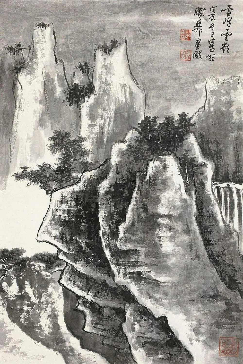 谢稚柳（1910～1997）画家、书法家、鉴赏家、诗人。早年多工笔细写，晚年喜用