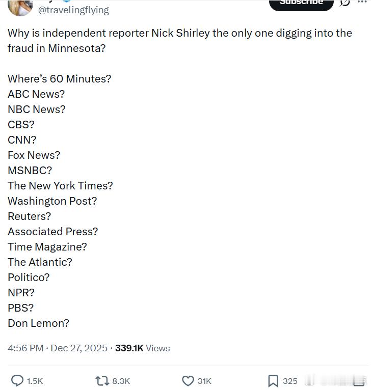 为什么独立记者尼克·施利是唯一一个在调查明尼苏达州欺诈行为的人？《60 分钟》在