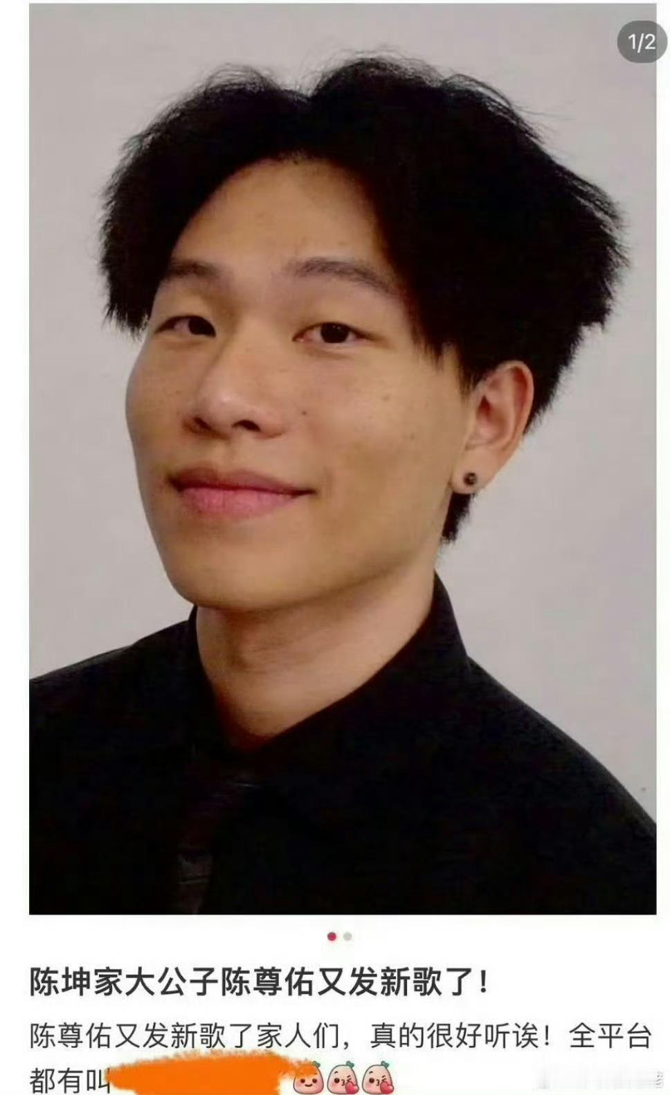 跟陈坤一点都不像不过很好奇陈坤的侄子现在长啥样，好像那个小孩挺好看的 