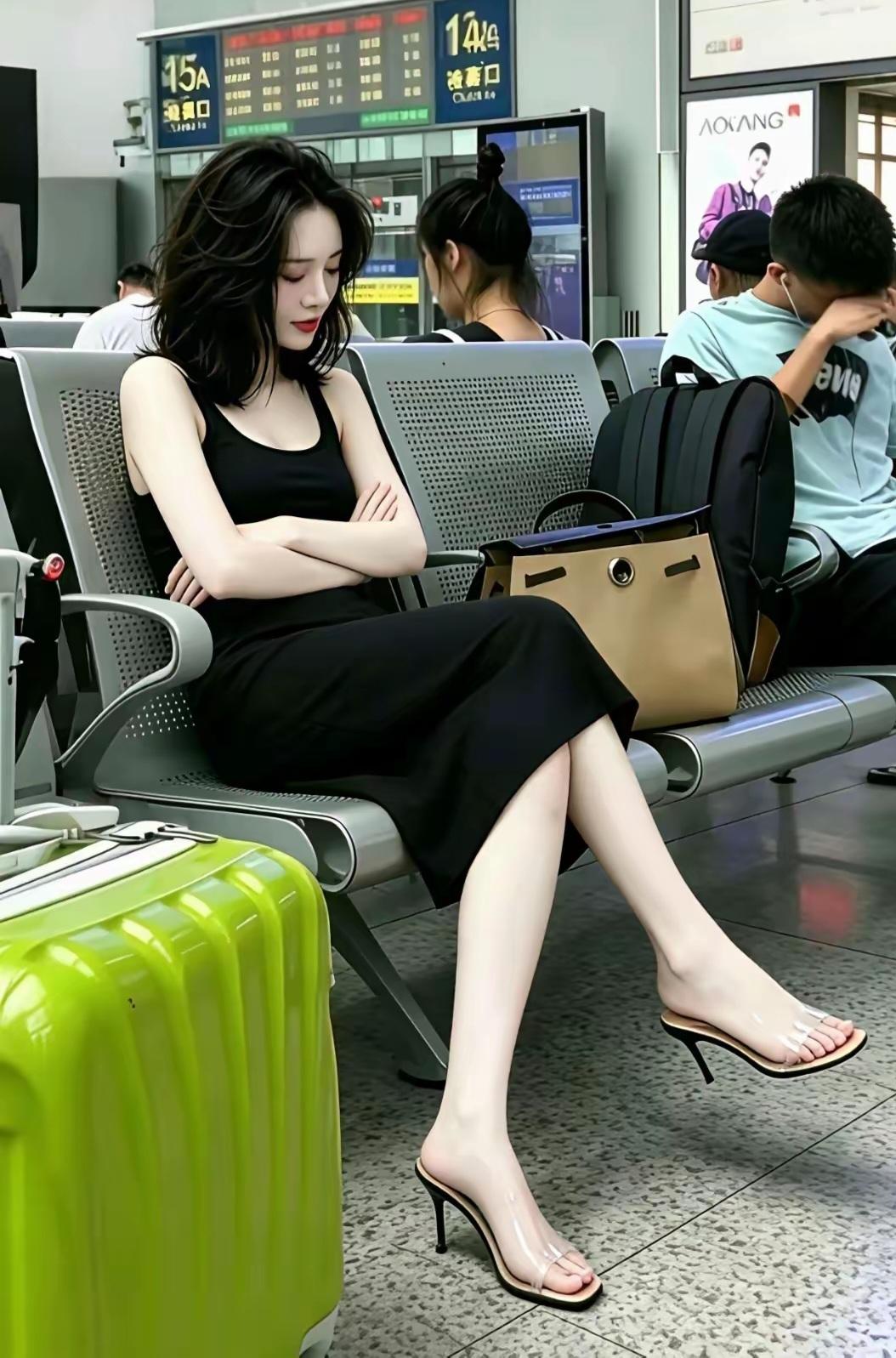 美女好像没买到票