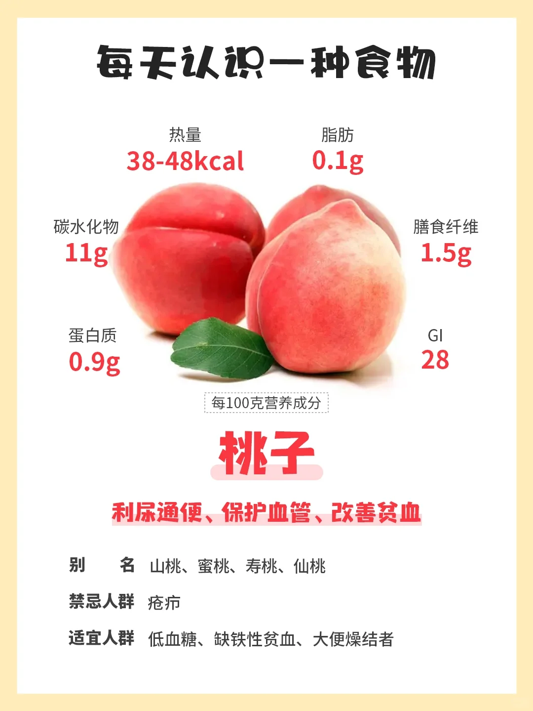 每天认识一种食物54｜桃子