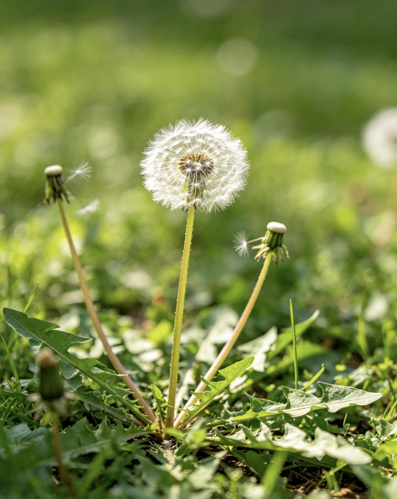 攒了半年的蒲公英，终于够泡一壶茶了。

午后阳光斜斜地照进厨房，我把晒干的蒲公英