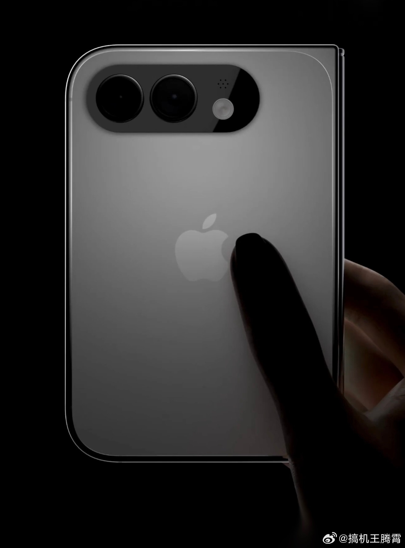 iPhoneFold再曝渲染图这就是目前iPhone Fold最新上手渲染图，还