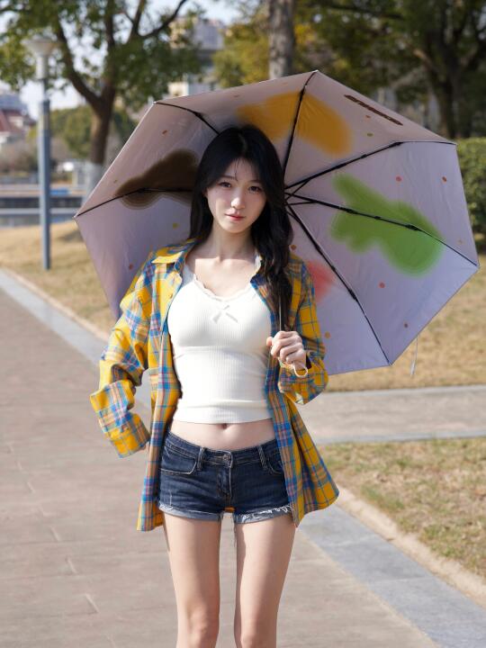 看了花少找到了皮秒后不怕反黑的防晒伞！