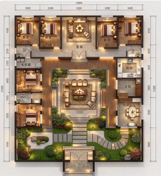 来个豪华版的三合院，感受下。农村自建房 农村自建别墅 自建房 别墅