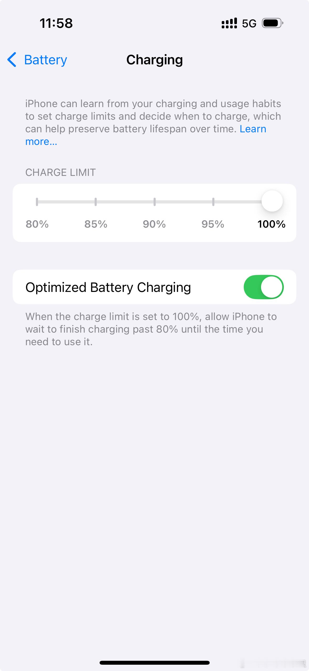 #iPhone15有五种充电上限了#  iOS 18 充电上限有五种了，分别是8