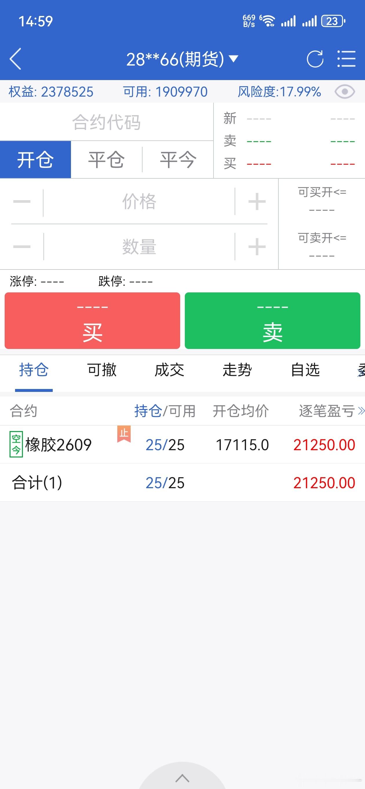 目前持仓：橡胶持仓变动及原因：沪锡平多止盈、棕榈平空止盈、碳酸锂小损。沪锡午盘没