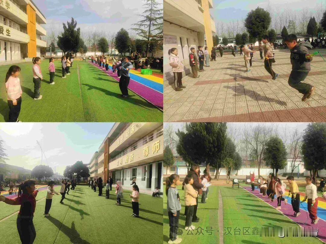 1月16日下午，汉台区鑫源九年制学校开展了主题为“趣味运动燃冬日，阳光少年展风采