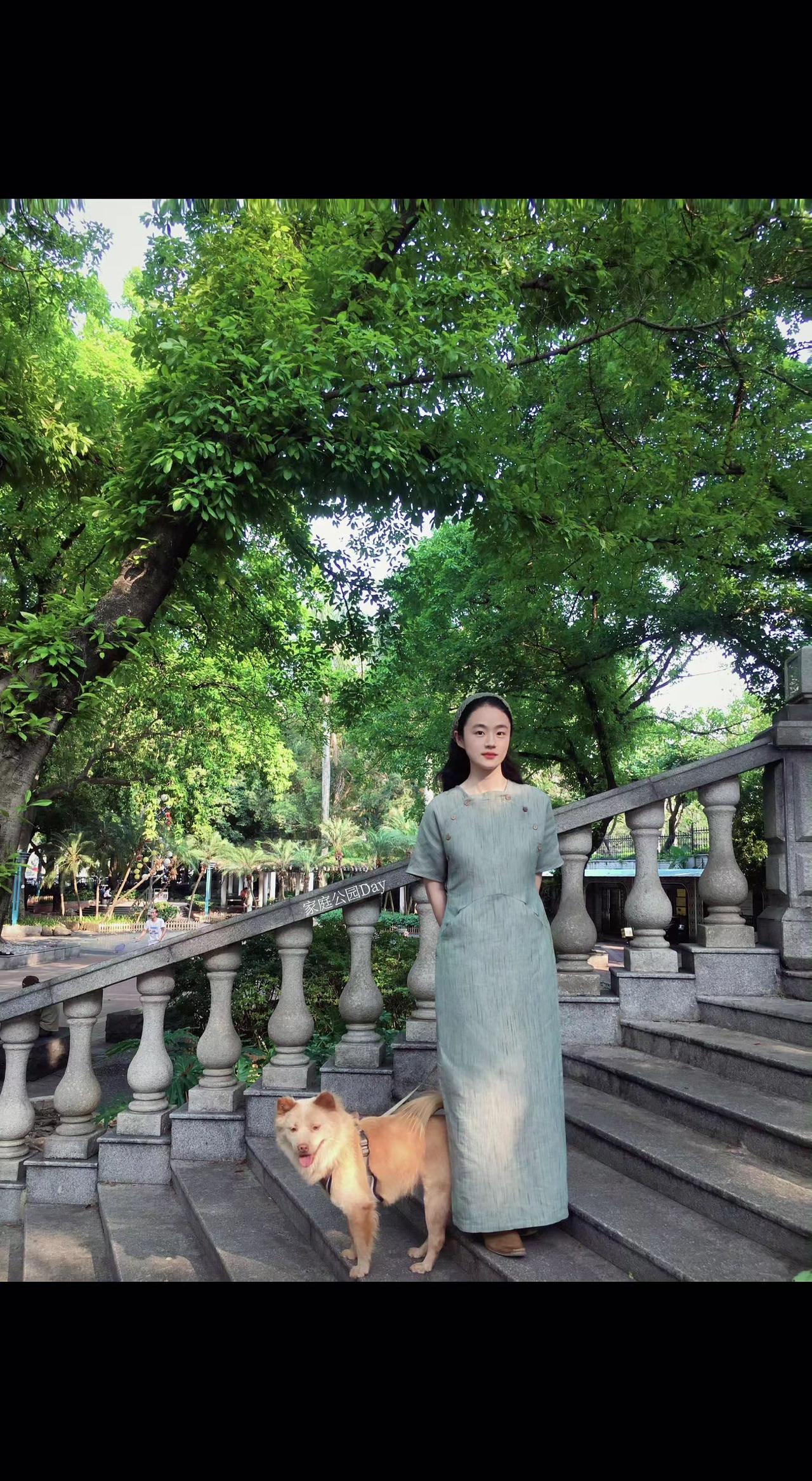 🌿石阶上的时光被拉长，青苔爬满岁月的褶皱。狗狗摇着尾巴，像个小太阳🌞，把斑驳