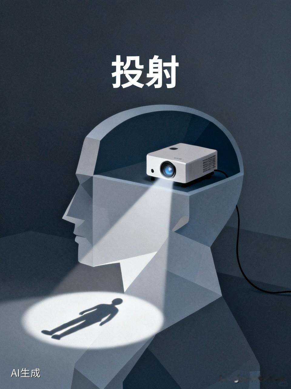 心理学上的“投射”，
投射是一种形象化的比喻。
即，
1.把自己潜意识里的内容想