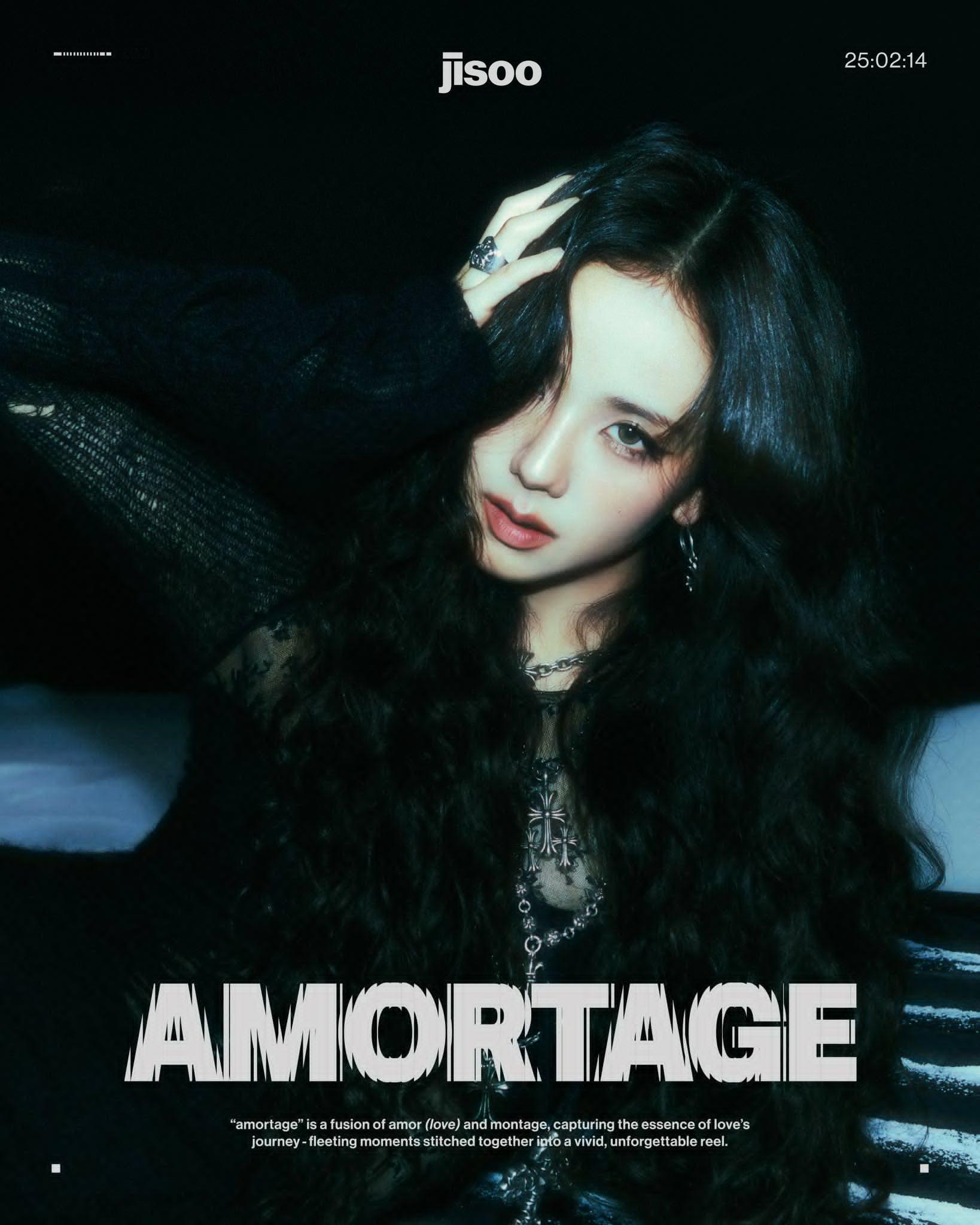 ‘AMORTAGE’ by JISOO - black cover. 