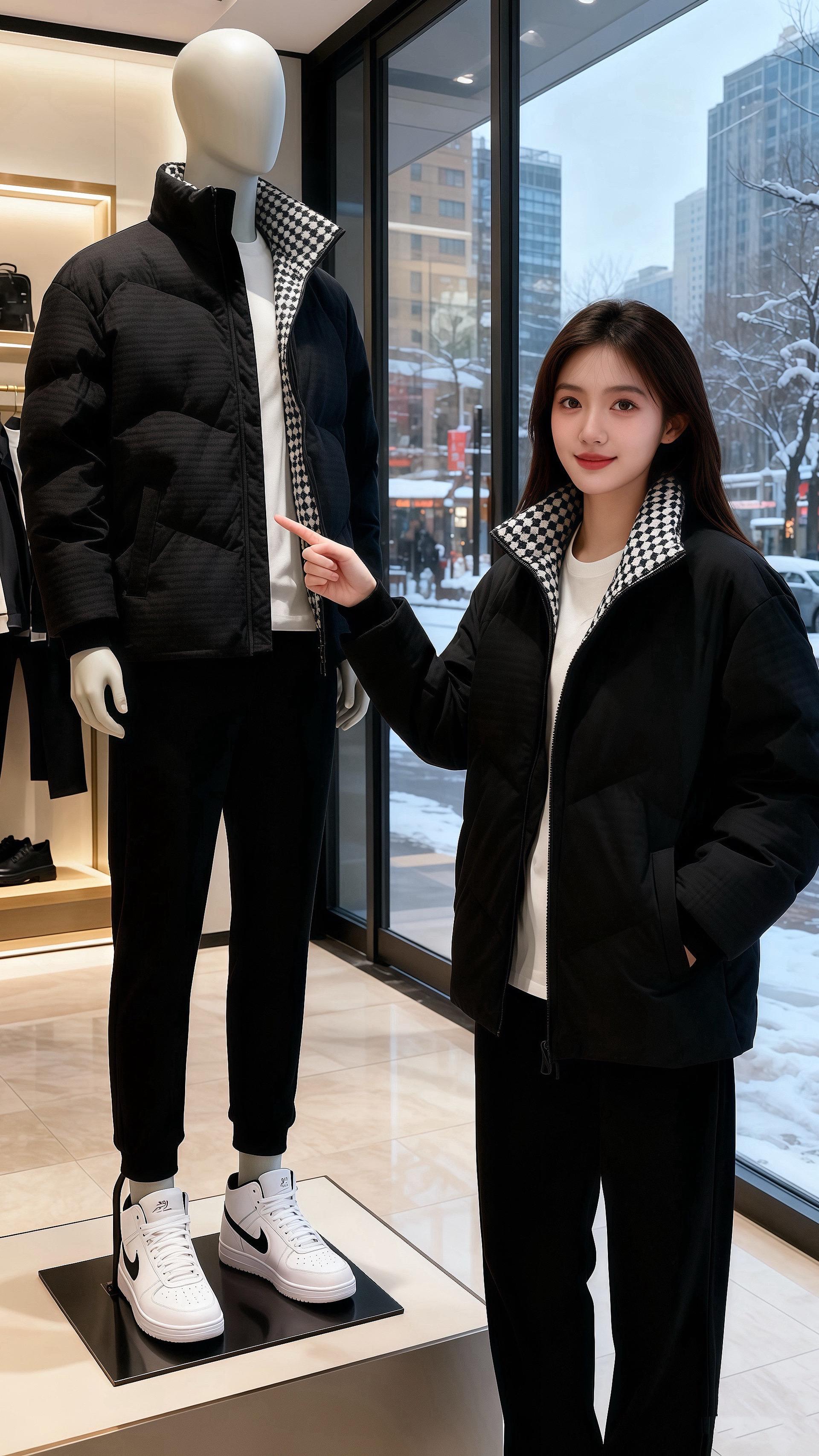 《雪绒里的格纹》  雪落满窗沿时，他看见她蜷在沙发里敲键盘。  黑色羽...